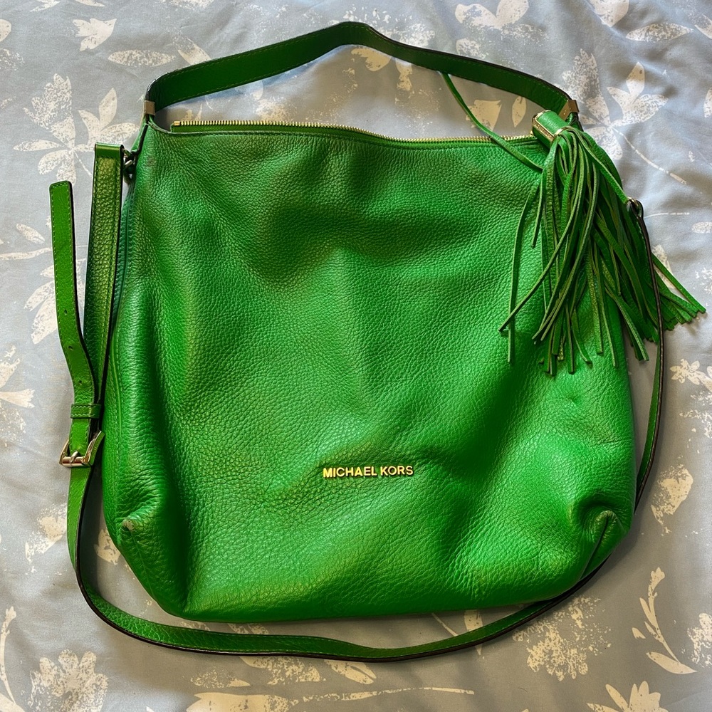 MK Kelly green handbag